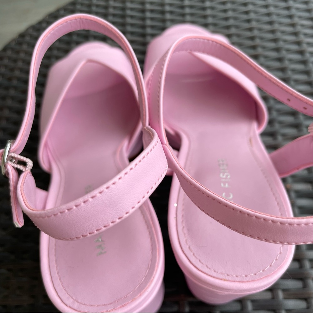 Marc Fisher Pink Dercy Peep Toe Platform Heels Size 10 - Picture 12 of 16